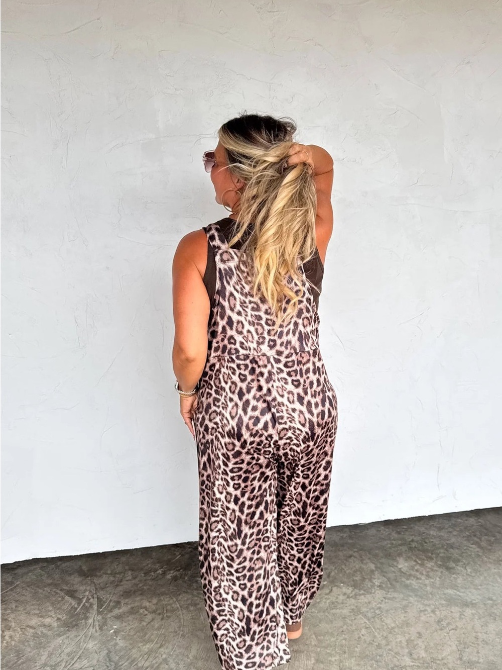 Blakeley Leopard Print Adjustable Strap Jumpsuit - Picture 2 of 16